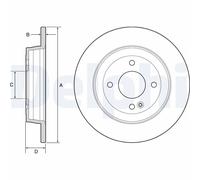 DELPHI BG4564 Discofreno HYUNDAI KIA