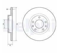 DELPHI BG4661C Discofreno PEUGEOT CITROEN TOYOTA OPEL DS VAUXHALL