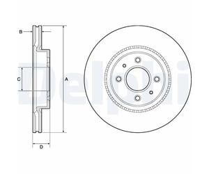 DELPHI BG4743C Discofreno HYUNDAI KIA