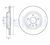 DELPHI BG4800C Discofreno AUDI