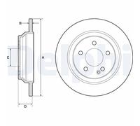 DELPHI BG4811C Discofreno MERCEDES-BENZ