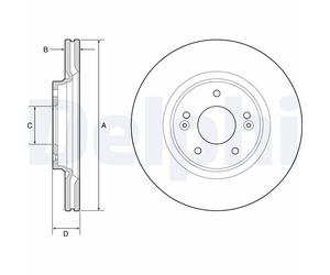 DELPHI BG4931C Discofreno HYUNDAI KIA