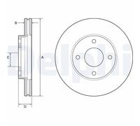 DELPHI BG4953C Disco freno per FORD