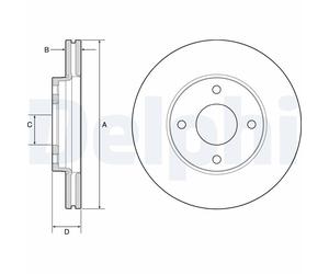 DELPHI BG4953C Discofreno FORD
