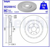 DELPHI BG5001C Disco freno per PORSCHE