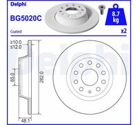 DELPHI BG5020C Discofreno AUDI VW SEAT SKODA