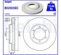 DELPHI BG5036C Disco freno per TOYOTA
