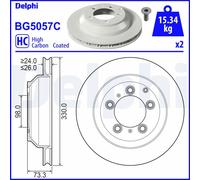DELPHI BG5057C Disco freno per PORSCHE