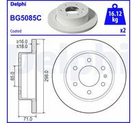 DELPHI BG5085C Disco freno