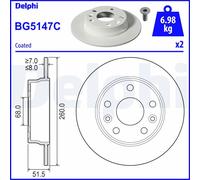 DELPHI BG5147C Discofreno RENAULT