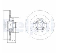 Delphi Disco freno BG9024RS posteriore pieno per Renault 1 pezzo