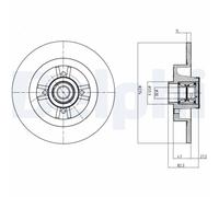 DELPHI BG9030RS Discofreno RENAULT