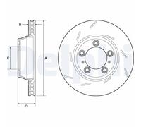 DELPHI BG9164C Disco freno per PORSCHE
