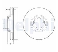 DELPHI BG9176C Disco freno per FORD