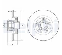 DELPHI BG9190RSC Discofreno RENAULT OPEL FIAT NISSAN