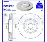DELPHI BG9353C Discofreno NISSAN INFINITI