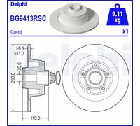 DELPHI BG9413RSC Disco freno per RENAULT