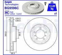 DELPHI BG9596C Disco freno