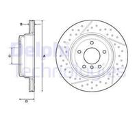 DELPHI Dischi-Freno Ø324 MM Ventilato per BMW 3er Touring E91 E90 E81