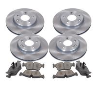 DELPHI Dischi Freno Anteriori Ventilati+Posteriore+Pastiglie per Audi A3 8L1