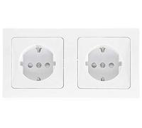 DELPHI doppia presa contatto di protezione bianco 250V~/16A