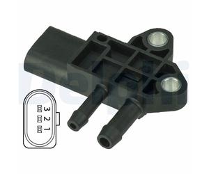 DELPHI DPS00002 Sensore, Pressione gas scarico per AUDI,SEAT,SKODA,VW