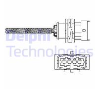 DELPHI ES10789-12B1 Sonda lambda Sonda planare riscaldato 502mm per OPEL