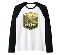 Delphi Grecia Vacanza Viaggio a Delfi Grecia Grecia Maglia con Maniche Raglan