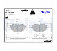DELPHI Kit pastiglie freni Anteriore per BMW X5 (E70) X6 (E71, E72) LP2091