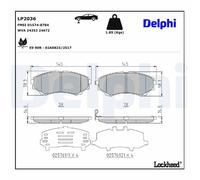 DELPHI Kit pastiglie freni Anteriore per FORD Ranger (ET) RANGER (ER, EQ) LP2036