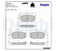 DELPHI Kit pastiglie freni Anteriore per MAZDA 6 Hatchback (GG) PREMACY (CP)