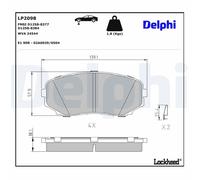DELPHI Kit pastiglie freni Anteriore per MAZDA CX-5 (KF) Low-Metallic LP2098