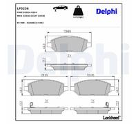DELPHI Kit pastiglie freni Anteriore per OPEL Karl (C16) per VAUXHALL Viva (C16)