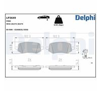 DELPHI Kit pastiglie freni per FORD Puma SUV Semi-Metallic LP3649