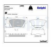 DELPHI Kit pastiglie freni Posteriore per MAZDA CX-7 (ER) Organic LP2052