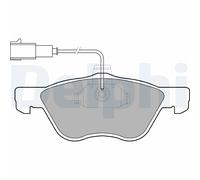 Set di pastiglie freno DELPHI LP1408, anteriore