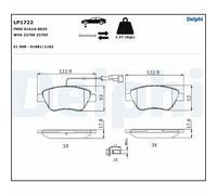 DELPHI LP1722 Kit pastiglie freno, Freno a disco per ABARTH,ALFA ROMEO,CITROËN,F