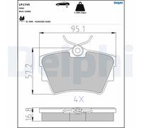 DELPHI LP1745 Kit pastiglie freno, Freno a disco per FIAT,NISSAN,OPEL,RENAULT,VA
