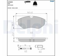 DELPHI LP2039 Kit pastiglie freno, Freno a disco per IVECO