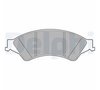 Set di pastiglie freno DELPHI LP2484, anteriore