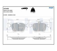 Set di pastiglie freno DELPHI LP2490, posteriore