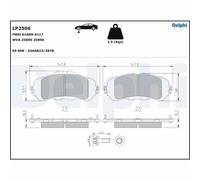 DELPHI LP2506 Kit pastiglie freno, Freno a disco per CITROËN,OPEL,PEUGEOT,TOYOTA