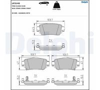 DELPHI LP3145 Kit pastiglie freno, Freno a disco per NISSAN,RENAULT