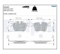 Set di pastiglie freno DELPHI LP3167, posteriore
