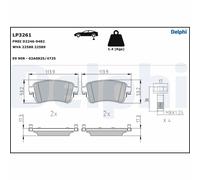 Set di pastiglie freno DELPHI LP3261, posteriore