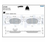 DELPHI LP3286 Kit pastiglie freno, Freno a disco per DACIA,RENAULT