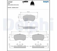 DELPHI LP3487 Kit pastiglie freni