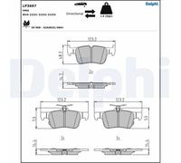 DELPHI LP3607 Kit pastiglie freni