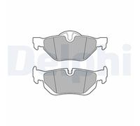 Set di pastiglie freno DELPHI LP3618, posteriore
