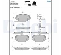 DELPHI LP3622 Kit pastiglie freno, Freno a disco per MERCEDES-BENZ